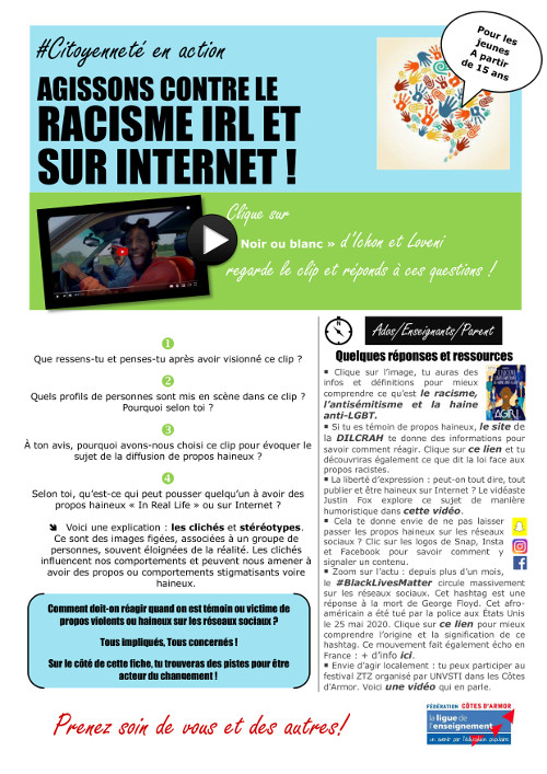 Citoyenneté en action - Agissons contre le racisme