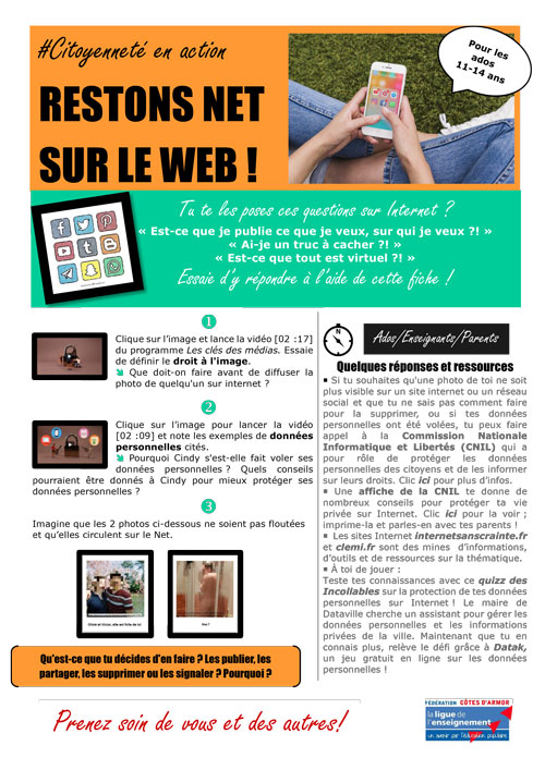 Citoyenneté en action - Restons net sur le net