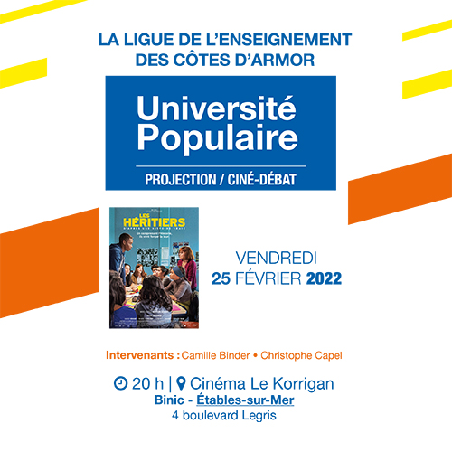 université populaire - Ciné-débat les Héritiers