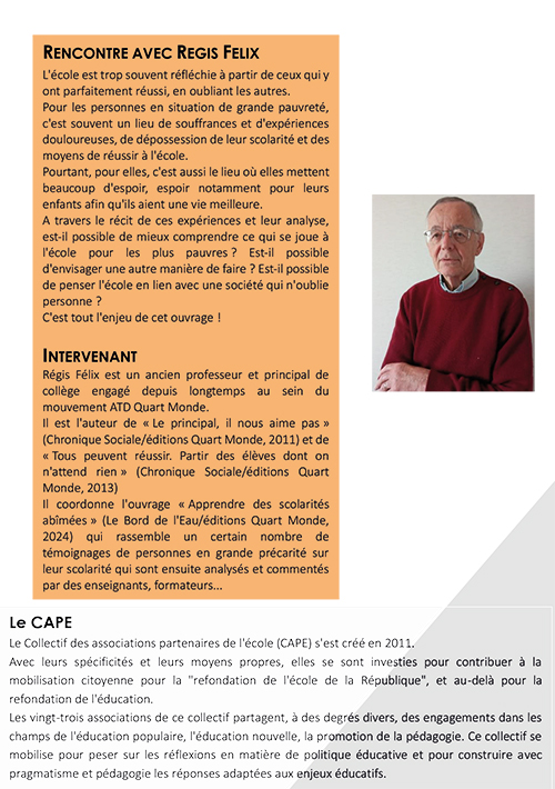 Universite populaire CAPE - apprendre des scolarités abîmées